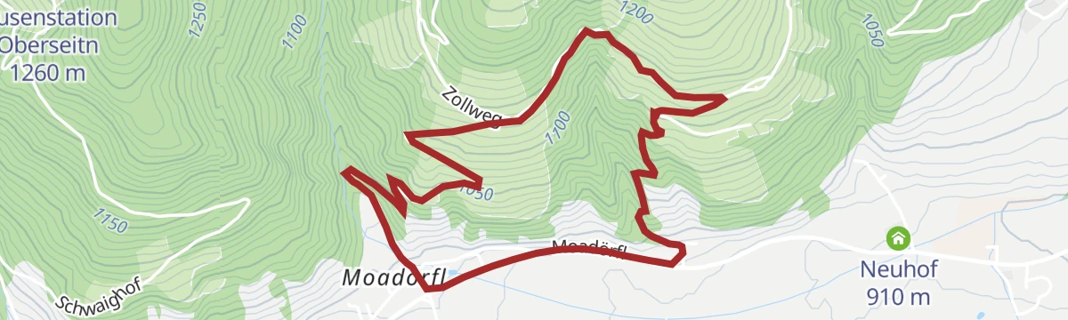 Route map: Schüttbachweg